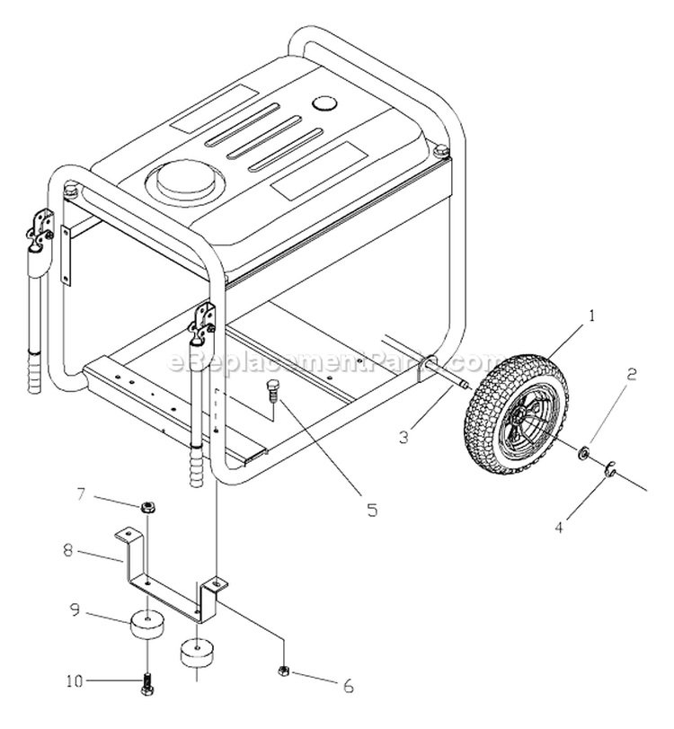 Page D Diagram and Parts List for 030254-0  Briggs and Stratton Generator